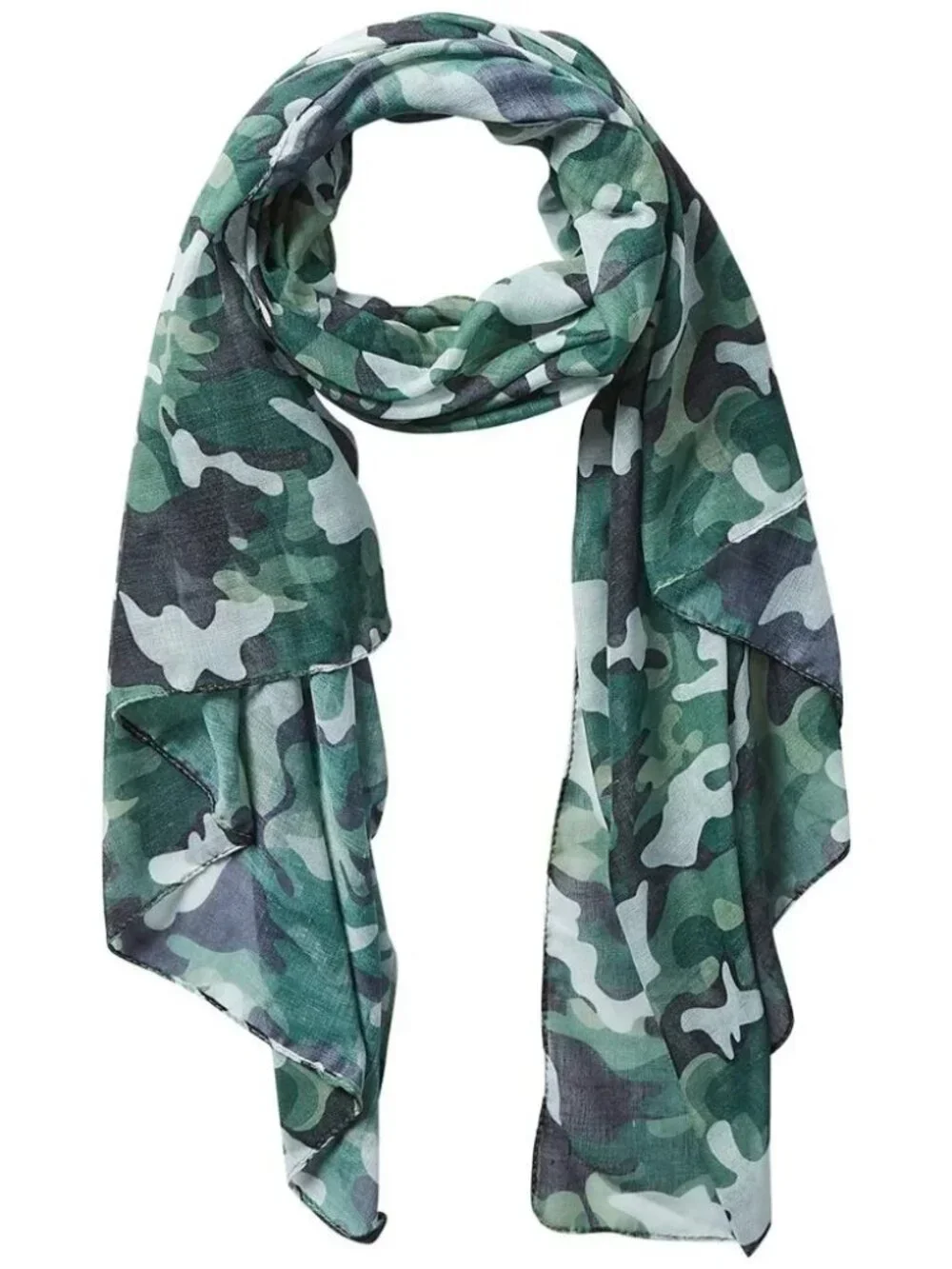 Tick and Insect Repellant Scarf with Permethrin, Camo Summer Hiking Scarf